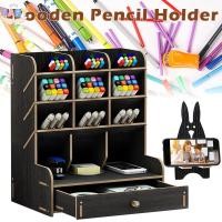 ราคา กล่องไม้ใส่ปากกา ดินสอ 13 ช่อง อเนกประสงค์ DIY Shopcyc2205 (19562471486)