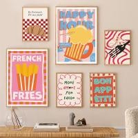 ราคา อาหารสี Art คําคมโปสเตอร์ French Fries พาสต้าผ้าใบภาพวาดพิมพ์ Bon Appétit ห้องครัวภาพสําหรับ Living Cafe Home Decor (26611581227)