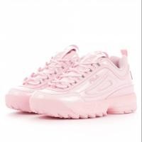 ราคา รองเท้าผ้าใบ FILA Disruptor II Premium Patent สีชมพู แท้ 100% (6415467087)