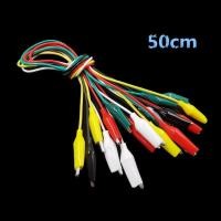 ราคา คลิปปากจระเข้ทดสอบไฟฟ้า ปากจระเข้ แบบสองหัว หลากสี DIY 1 ชุด (10 ชิ้น) (24323084334)