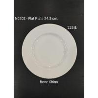 ราคา จานกระเบื้อง Bone China จานข้าว/Flat Plate 24.5 cm. (25527659890)