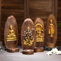 ราคา ผนังไม้จริงแขวนเทียนป้องกันลมเทียนวินเทจโบราณประดับโบราณเหมือนเชิงเทียนจมูก (28016233397)
