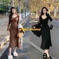 ราคา ชุดเดรสลายลูกไม้ ผ้าคอตตอน เนื้อผ้าคุณภาพดี สีดำ แบบเข้ารูป (28860407766)