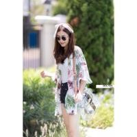 ราคา เสื้อคลุมกิโมโน มาพร้อมเชือกผูกเอว (388322294)