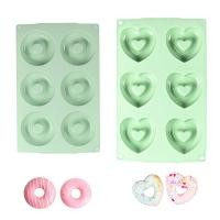 ราคา Qeleg โดนัทแพนซิลิโคนโดนัทเบเกอรี่แม่พิมพ์6หลุมหัวใจ, ทรงกลมไม่ติดโดนัทซิลิโคนแม่พิมพ์ไม่ติด6ช่องรอบเบเกิลโดนัทถาดอบ (24490146195)