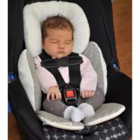 ราคา เบาะรองรถเข็น เบาะรองนอนเด็กทารก ของใช้เด็กอ่อน ที่นอนเสริมคาร์ซีท สีเทา (1542519750)