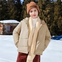 ราคา GIORDANO WOMEN Solid color zip front padded hooded jacket 05372731 (24740519537)