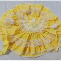 ราคา ชุดวินเทจเด็กผู้หญิงงานตัดสีพื้น เเต่งของลูกไม้สีขาว (4735061339)