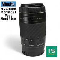 ราคา MINOLTA AF ZOOM 75-300MM.F4.5(32)-5.6 D Macro A Mount (Sony) 8 PIN สีดำ (สภาพ 80-90%) (29567649004)