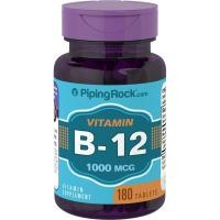 ราคา วิตามินบี 12 B-12 1000 mcg 180 Tablets - Piping Rock® B12 B 12 VITAMIN B12 1000 mcg หมดอายุ 06/2023 (8008487254)