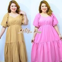 ราคา AiMiss Shop รหัส S19 แม็กซี่เดรส เดรสสาวอวบ เดรสคนอ้วน เสื้อผ้าสาวอวบ ชุดใส่ออกงานสวยๆ (21383444997)