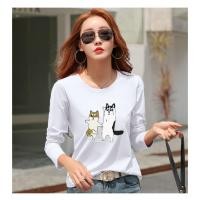 ราคา TL-152 เสื้อยืดแขนยาวแฟชั่นเกาหลี ผ้านุ่มใส่สบาย ลายการ์ตูนน่ารัก มีไซส์ M-XXL (4455338366)