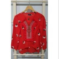 ราคา ส่งต่อ ชุดเข้าเซ็ท เสื้อกางเกง สีแดงสด งานป้าย Wedelia@Real (3216439640)