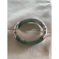 ราคา กำไลหยกgreen appleหุ้มกรอบเงินแท้92.5 (21777141423)