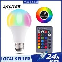 ราคา หลอดไฟ led หลอดไฟเปลี่ยนสี 3/10/15W ด้วยรีโมทคอนโทรล หลอดไฟปาร์ตี้ E27 เปลี่ยนสีได้ 16 หลอด Light Bulbs (27505509552)