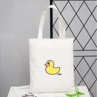 ราคา กระเป๋าผ้า สะพายไหล่ สกรีนลายน่ารักๆ ผ้าแคนวาส มีซิป กระเป๋าถือ ไปเที่ยว ไปเรียนพิเศษสวยๆ จุของได้เยอะ ขนาด 33 x 37 cm. (9900067469)