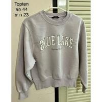 ราคา ส่งต่อ‼️เสื้อสเวทเตอร์ แบรนด์ Topten สีม่วงอ่อนพาสเทล มีดีเทล สกรีน Blue Lake สวย นุ่ม อก 44 ยาว 23 (มือ2 สภาพดี✨) (28668875895)
