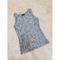 ราคา Monacoco MN245 เสื้อกล้ามปักเลื่อมสีเงินระยิบระยับแวววาว (25259108272)