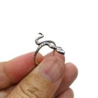 ราคา - แหวน เงินแท้ 92.5% รูปงู งานส่งออก ขัดเงาลงดำ หนัก 2.3 กรัม (16586229094)