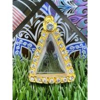 ราคา กรอบพระ สมเด็จนางพญา กรอบเงินแท้ 80% ชุบทอง ฝังเพชร สวยงาม ขนาด 2.6 *3.7 cm (4817522758)