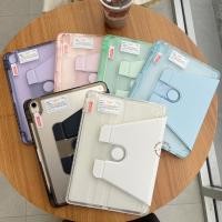 ราคา พร้อมส่ง PC ฝาเรียบ เคสไอแพด เคสหลังใส หมุนตั้งได้ ขอบสี case ipad Gen7 8 9 Air4 5 Pro 11 นิ้ว (23649540253)
