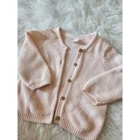 ราคา เสื้อคลุมแคนดิแกนแบบถัก สีชมพูโอรส ยี่ห้อH&M size4-6M (23860900426)