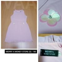ราคา เดรสสั้น งานป้าย MERRY X MONEY STORE (S) มือสอง สีชมพู แต่งดอกไม้ 3D งานน่ารักค่ะ (4450224261)