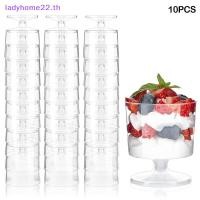 ราคา Doulady ถ้วยพลาสติกใส แบบใช้แล้วทิ้ง สําหรับใส่ขนมหวาน โยเกิร์ต เยลลี่ มูส อาหาร 10 ชิ้น (25624619470)
