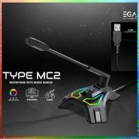 ราคา ไมโครโฟน USB EGA TYPE MC2 Microphone USB มีไฟ RGB Microphone with Bungee Mouse (11717772265)