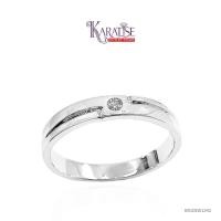 ราคา [เครื่องประดับแท้] แหวนเพชร น้ำหนักเพชรรวม 0.03 กะรัต ตัวเรือนทองคำขาว 18K (25551747398)