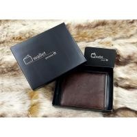 ราคา กระเป๋าสตางค์ผู้ชาย หนังแท้ (สีน้ำตาลเข้ม) (927683831)