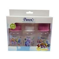 ราคา Pureen เพียวรีน ขวดนม รุ่นก้านกล้วย 4 oz (แพค 3 ขวด) คละสี (5981801024)