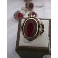 ราคา 925. แหวนผู้ชายทับทิมฝังเงิน (29562520462)