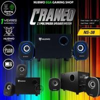 ราคา GAMING NUBWO NS-38 CRANED SPEAKER ลำโพงตั้งโต๊ะ BLUETOOTH USB สเตอริโอ 2.1 CH ลำโพงบลูทูธ ปรับเบสได้ NS38 (18791685018)