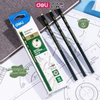 ราคา ดินสอไม้ 2B Deli ดินสอทรงหกเหลี่ยม เขียนลื่น เส้นคมชัด อุปกรณ์เครื่องเขียน (แพ็ค 12 แท่ง) (29374145767)