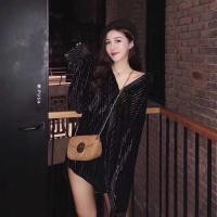 ราคา Uselikenew เสื้อเชิ๊ตกำมะหยี่ตัวยาว (1867681954)