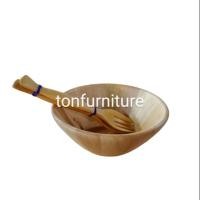 ราคา ชามสลัดทรงปากบานขนาดเส้นผ่าศูนย์กลาง 10 นิ้วสูง 4 นิ้วพร้อมช้อนส้อมขนาดความยาว 10 นิ้ว ผลิตภัณฑ์ไม้ยางพารา (4739351032)