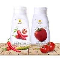 ราคา ดอยคำ ซอสพริก มะเขือเทศ doikham tomato ketchup/ chili sauce 350 gm. fl (24814346020)