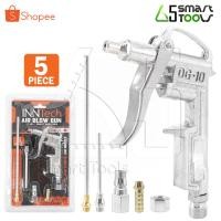 ราคา InnTech ปืนลม ปืนเป่าลม ปืนฉีดลม ชุดปืนฉีดลม 5 ตัว/ชุด Air Blow Gun รุ่น IT-AG-5 (Silver) (25687213927)