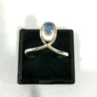 ราคา แหวนเงินแท้ 925 ฝังพลอยมุกดาหาร (มูนสโตน) ไซส์ 59 (716578006)