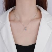 ราคา Reraya สร้อยคอพร้อมจี้ฝังเพชรโมอีส เงินแท้ 92.5% ชุบทองคำขาว (27552332309)