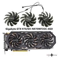 ราคา พัดลมการ์ดจอ Gigabyte GTX 970/GV-N970WF3OC-4GD graphics card cooling fan T128010SM/PLD08010S12H (26350435687)