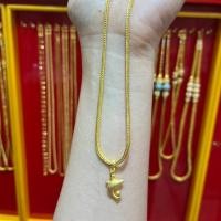 ราคา สร้อยคอพร้อมจี้โลมา ขนาด 1 บาท ความยาว 20 งานไมครอนเกรดพรีเมี่ยม (29159070351)