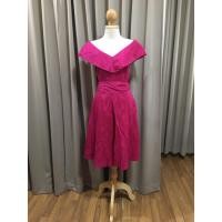 ราคา ชุดราตรีสั้น Big Size สีชมพู บานเย็น (มือสอง) (27201581407)