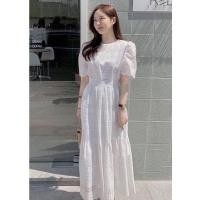 ราคา Ladyidol เดรสยาวผ้า cotton เนื้อดีฉลุลวดลายปักขอบทั้งตัว ทรงเรียบร้อย มีเข็มขัดผ้าลูกไม้แยกชิ้นผูกเอวสวย (15034794251)