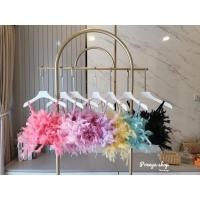 ราคา เสื้อสายเดี่ยว แต่งขนนกฟรุ้งฟริ้ง มากจ้า (20804998254)