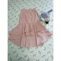 ราคา กระโปรงทรงหางปลา หน้าสั้นหลังยาว สีชมพูกลีบบัว งานป้าย Lazy Lazy (3924646390)