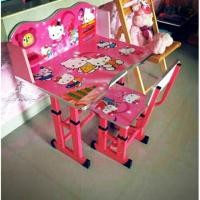 ราคา โต๊ะเขียนหนังสือเด็กลายคิตตี้สีสันสดใสสวยงาม ร้านเช็คสินค้าก่อนจัดส่ง (2383571186)