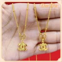 ราคา สร้อยคอทองคําแท้ 98.9% 18K จี้รูปตัว C เคลือบทองคําแท้ 3-4 กรัม ทรงหลวม สไตล์อิตาลี สําหรับผู้หญิง (23762035006)