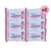 ราคา *แพค 6 ห่อ* ฟูจิ ทิชชู่เปียก ทิชชู่เปียกฟูจิ Fuji Baby Wipes by Kurino คูริโนะ ทิชชู่ทำความสะอาด ผ้าเปียก กระดาษเปียก (5329481017)